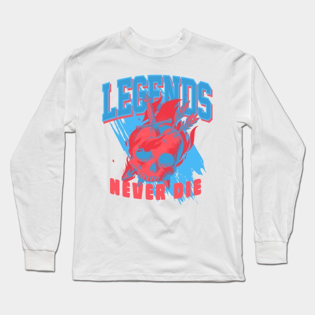 Legends Siren Red Sneaker Art Long Sleeve T-Shirt by funandgames